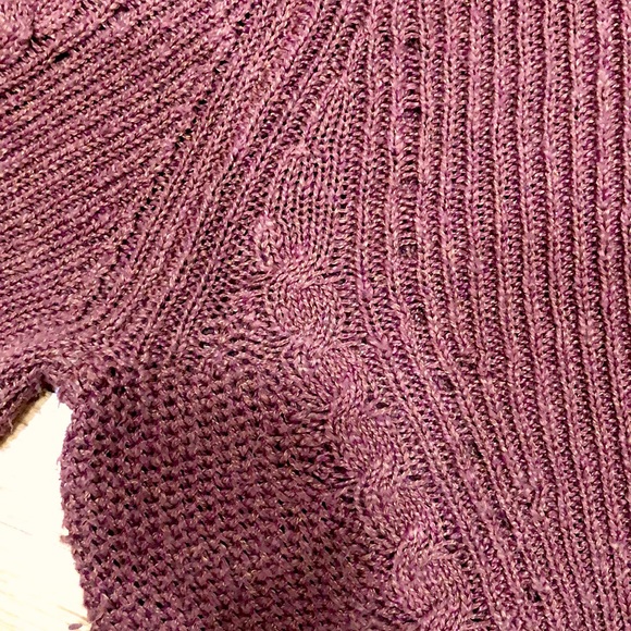 American Eagle Brown Puff Sleeved Knit Sweater - Picture 4 of 7